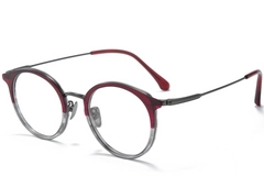 Gafas ovaladas de titanio rojo #BS0218-0224