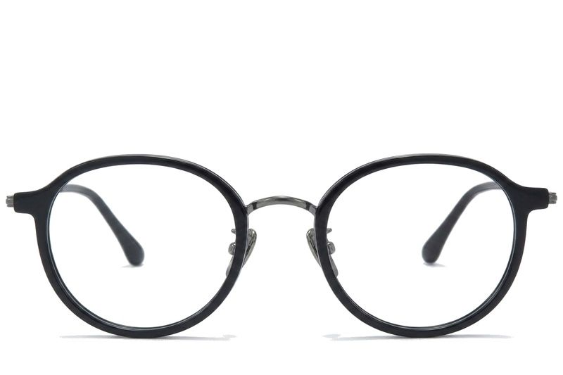 Oval Black Titanium Glasses #BS0218-0225