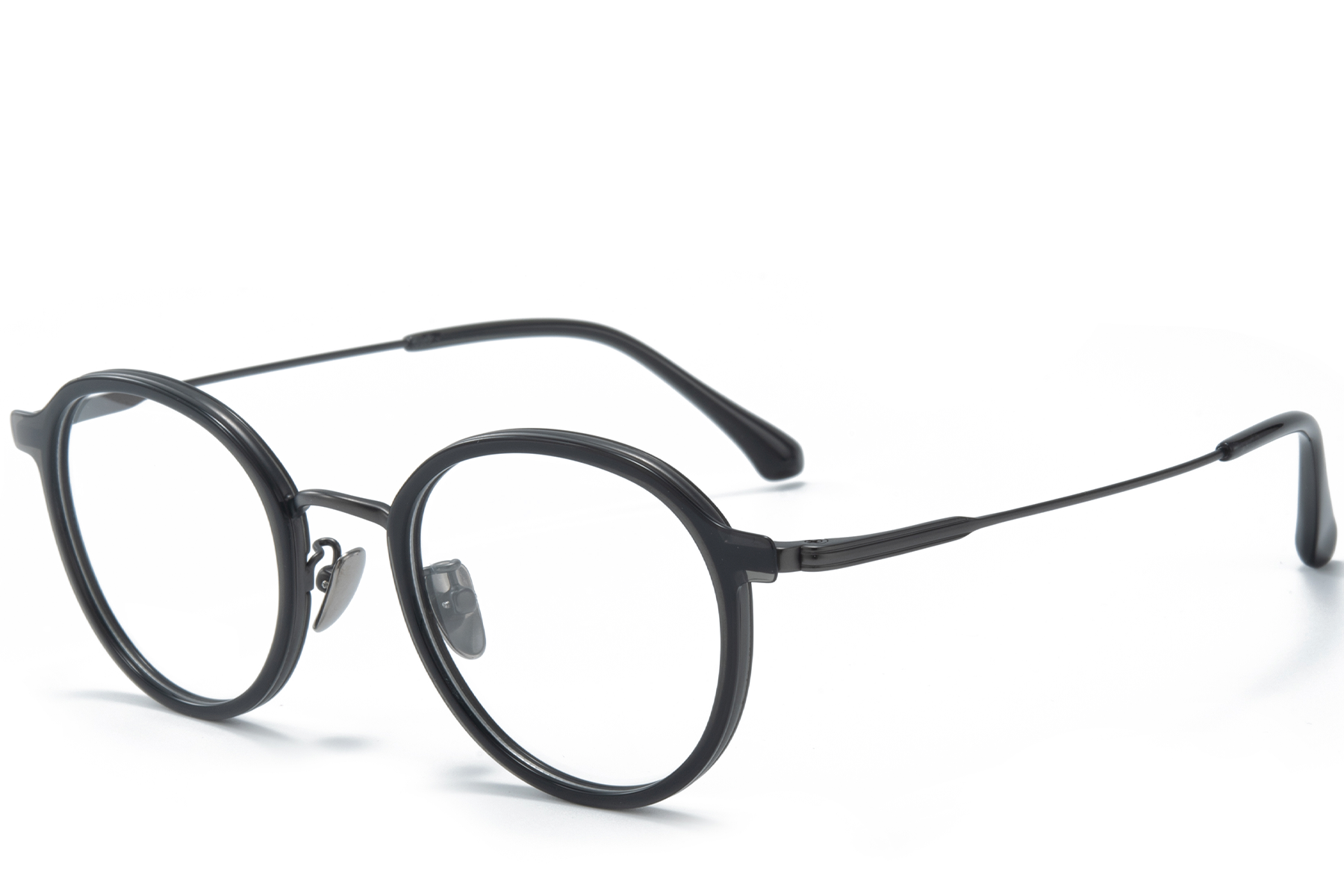 Oval Black Titanium Glasses #BS0218-0227