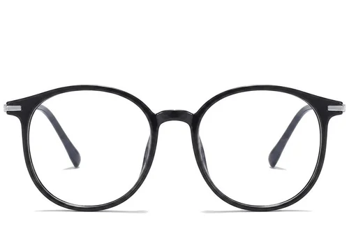 Lunettes ovales en titane noir #BS0218-0229