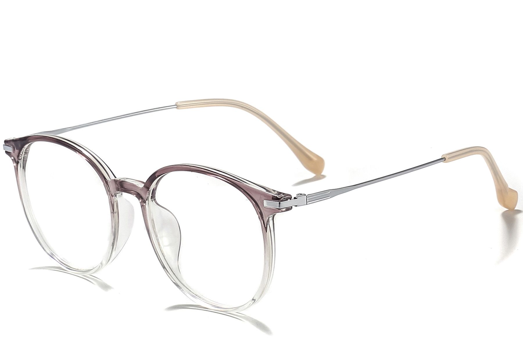 Oval Purple Titanium Glasses #BS0218-0230