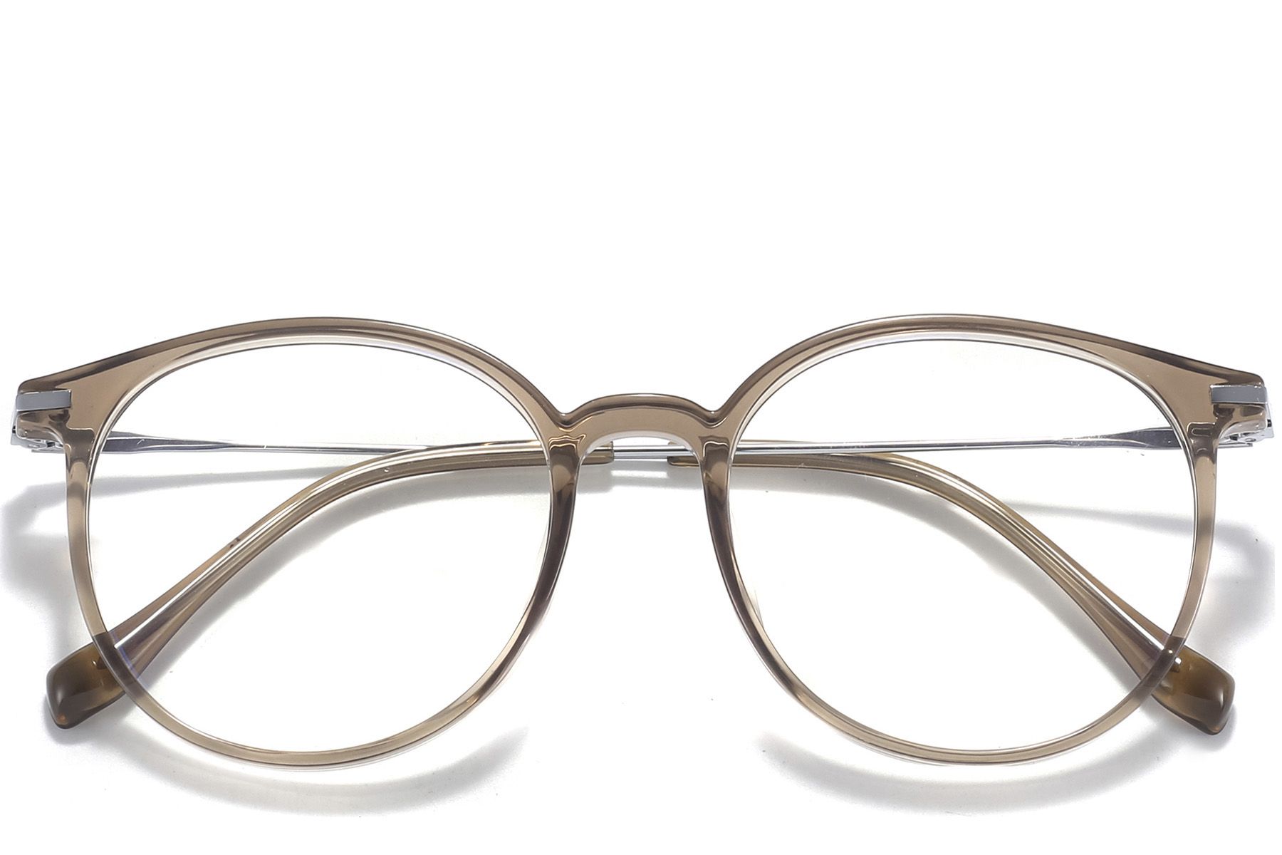 Oval Brown Titanium Glasses #BS0218-0233