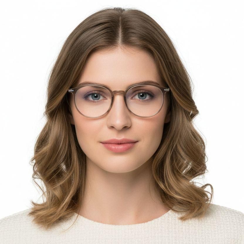 Oval Brown Titanium Glasses #BS0218-0233