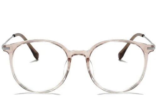 Lunettes ovales en titane brun #BS0218-0234