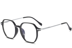 Gafas geométricas de titanio negro #BS0218-0236