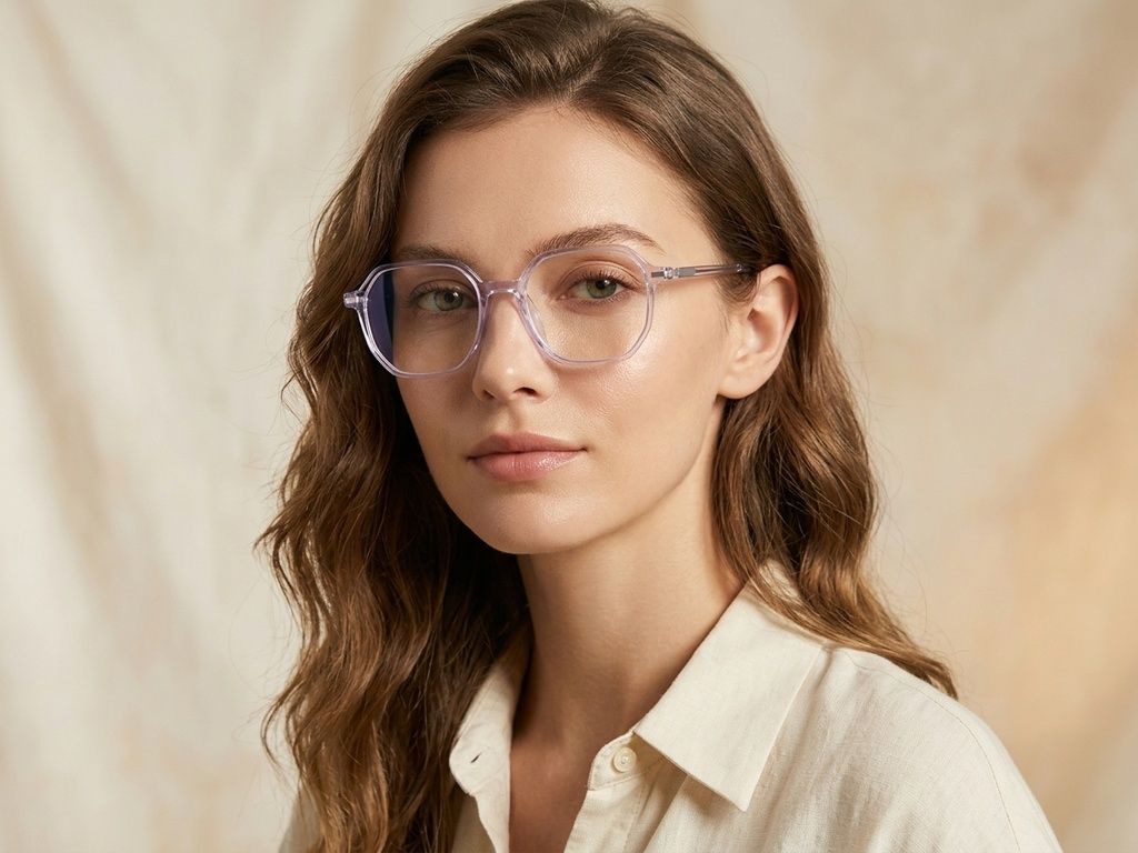 Geometrische transparente Titanbrille #BS0218-0237