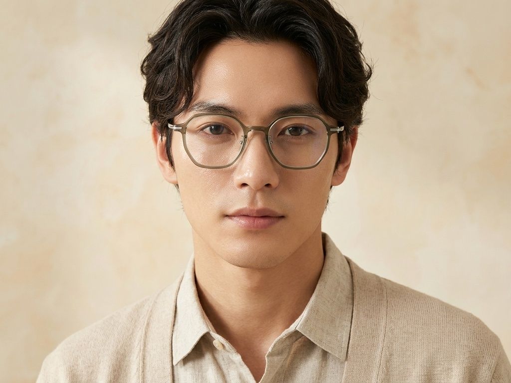 Geometric Grey Titanium Glasses #BS0218-0238