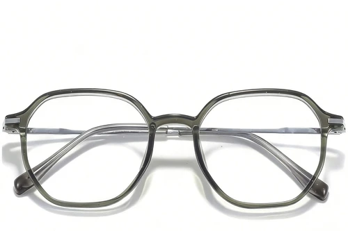 Lunettes géométriques en titane gris #BS0218-0238