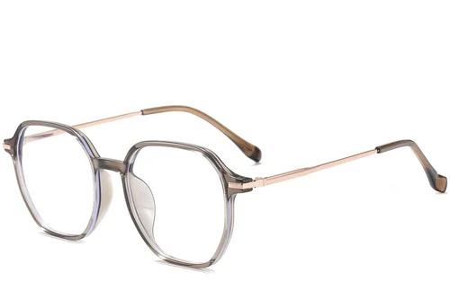 Lunettes géométriques en titane brun #BS0218-0240