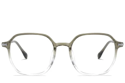 Lunettes géométriques en titane vert #BS0218-0241