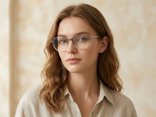 Lunettes géométriques en titane vert #BS0218-0241