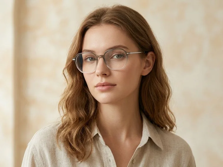Geometric Green Titanium Glasses #BS0218-0241