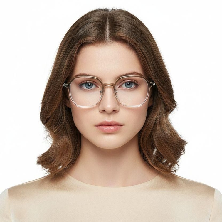 Geometric Green Titanium Glasses #BS0218-0241
