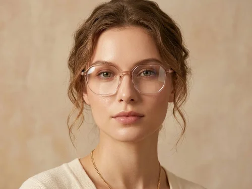 Lunettes géométriques en titane brun #BS0218-0242