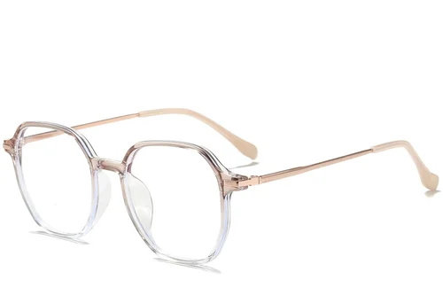 Lunettes géométriques en titane brun #BS0218-0242