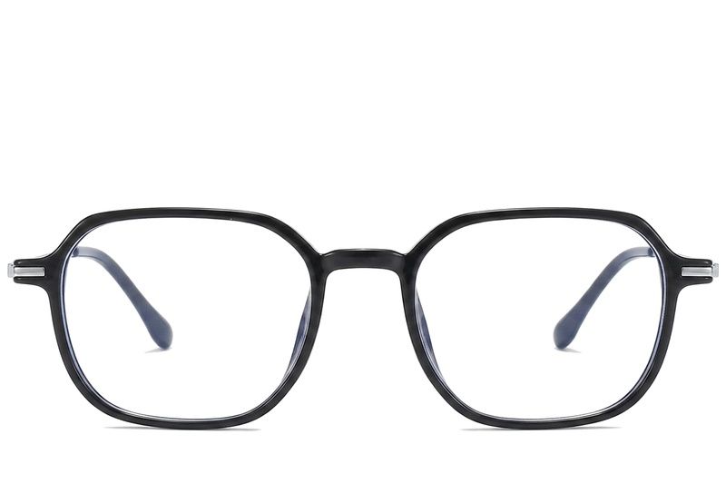 Gafas rectangulares de titanio negro #BS0218-0243