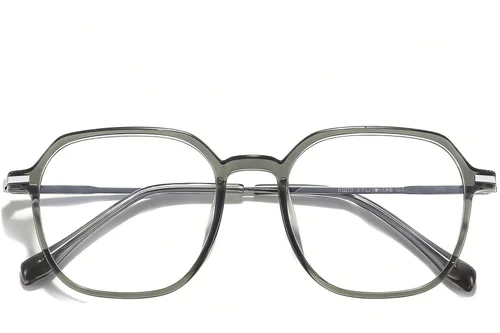 Lunettes rectangulaires en titane vert #BS0218-0245