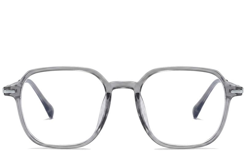 Rechthoekige grijze titanium bril #BS0218-0246