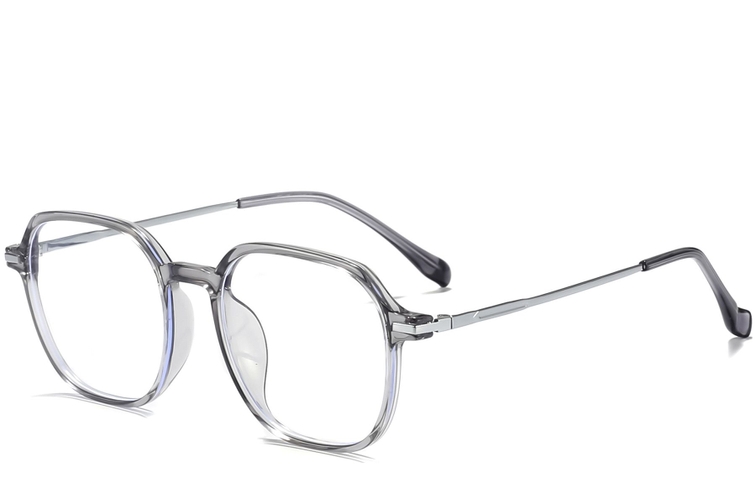 Gafas rectangulares de titanio gris #BS0218-0246