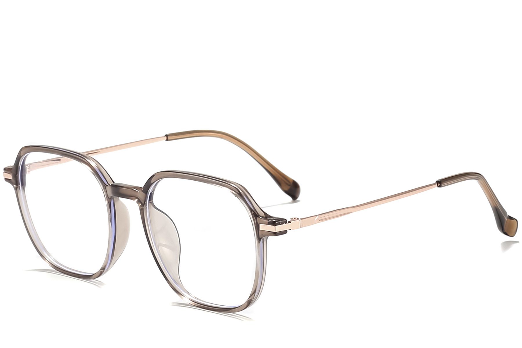 Rectangular Brown Titanium Glasses #BS0218-0247