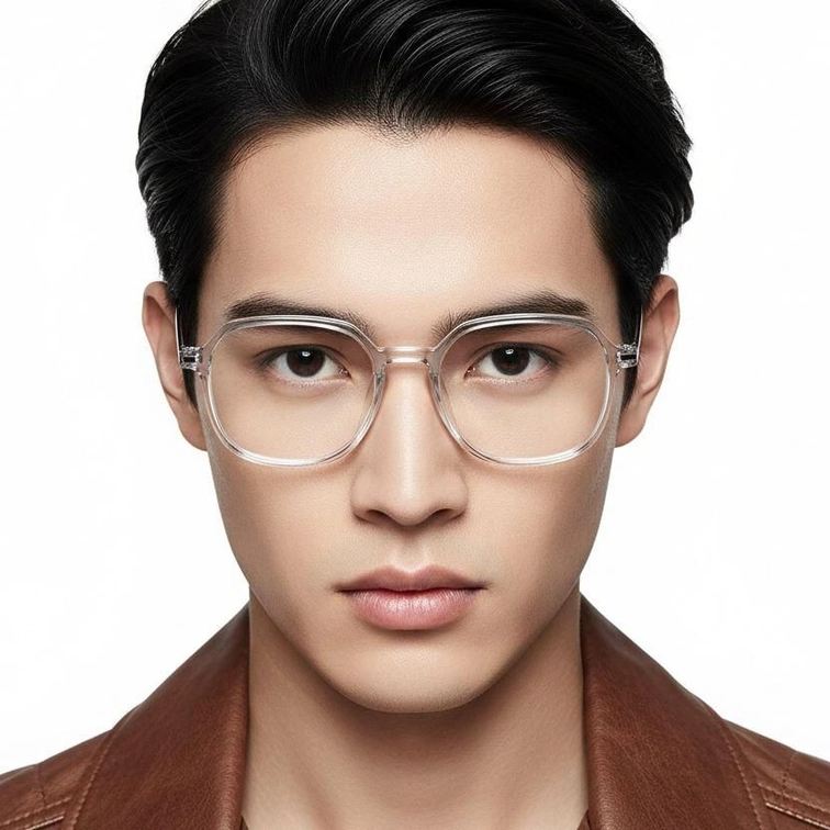 Rectangular Pink Titanium Glasses #BS0218-0248