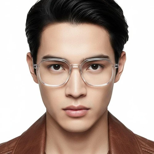 Rectangular Pink Titanium Glasses #BS0218-0248