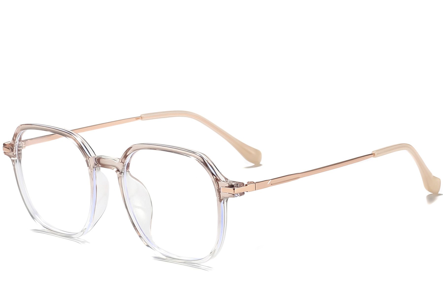 Rectangular Brown Titanium Glasses #BS0218-0249