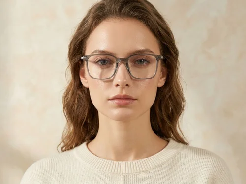 Lunettes rectangulaires en titane vert #BS0218-0252