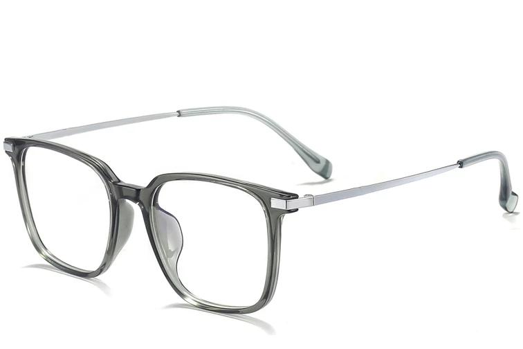 Gafas rectangulares de titanio verde #BS0218-0252