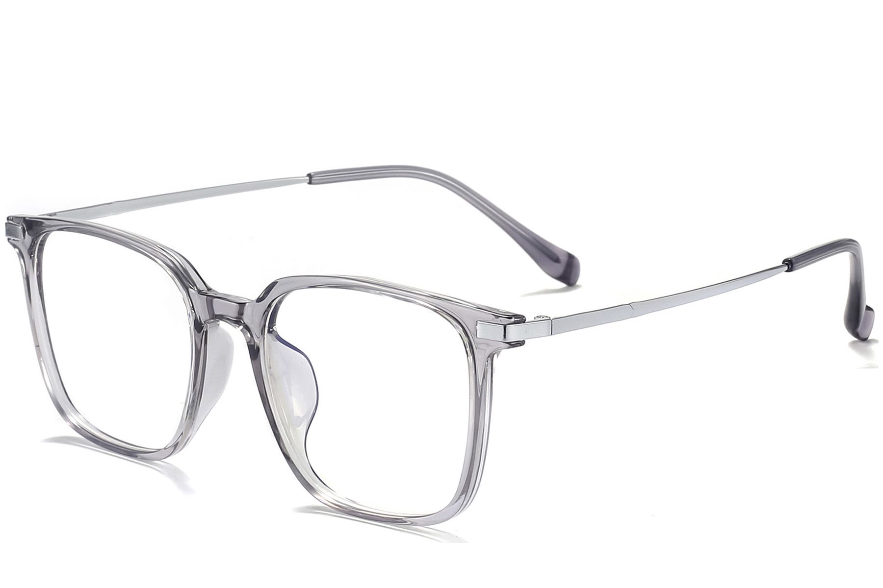 Rectangular Grey Titanium Glasses #BS0218-0253
