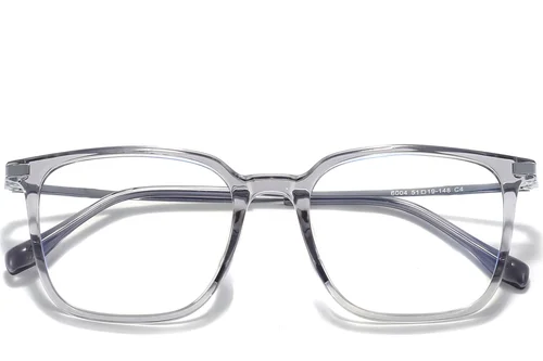 Lunettes rectangulaires en titane gris #BS0218-0253