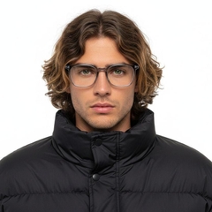 Gafas rectangulares de titanio gris #BS0218-0253