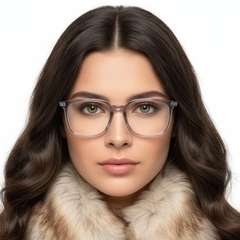 Gafas rectangulares de titanio gris #BS0218-0253