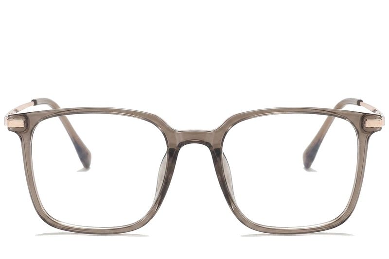 Rectangular Brown Titanium Glasses #BS0218-0254