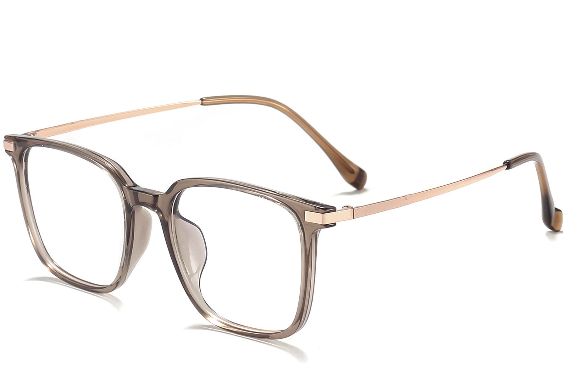 Rectangular Brown Titanium Glasses #BS0218-0254
