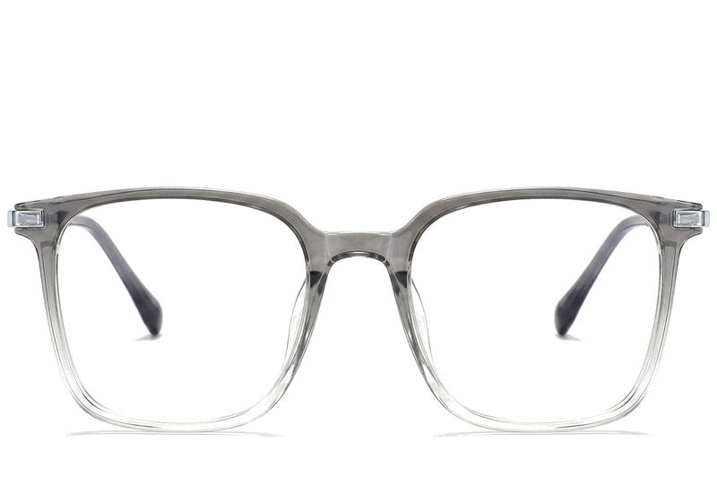 Gafas rectangulares de titanio gris #BS0218-0255