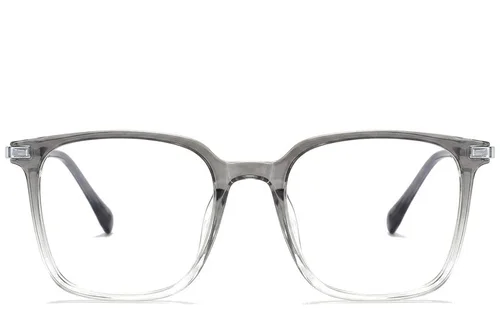 Lunettes rectangulaires en titane gris #BS0218-0255