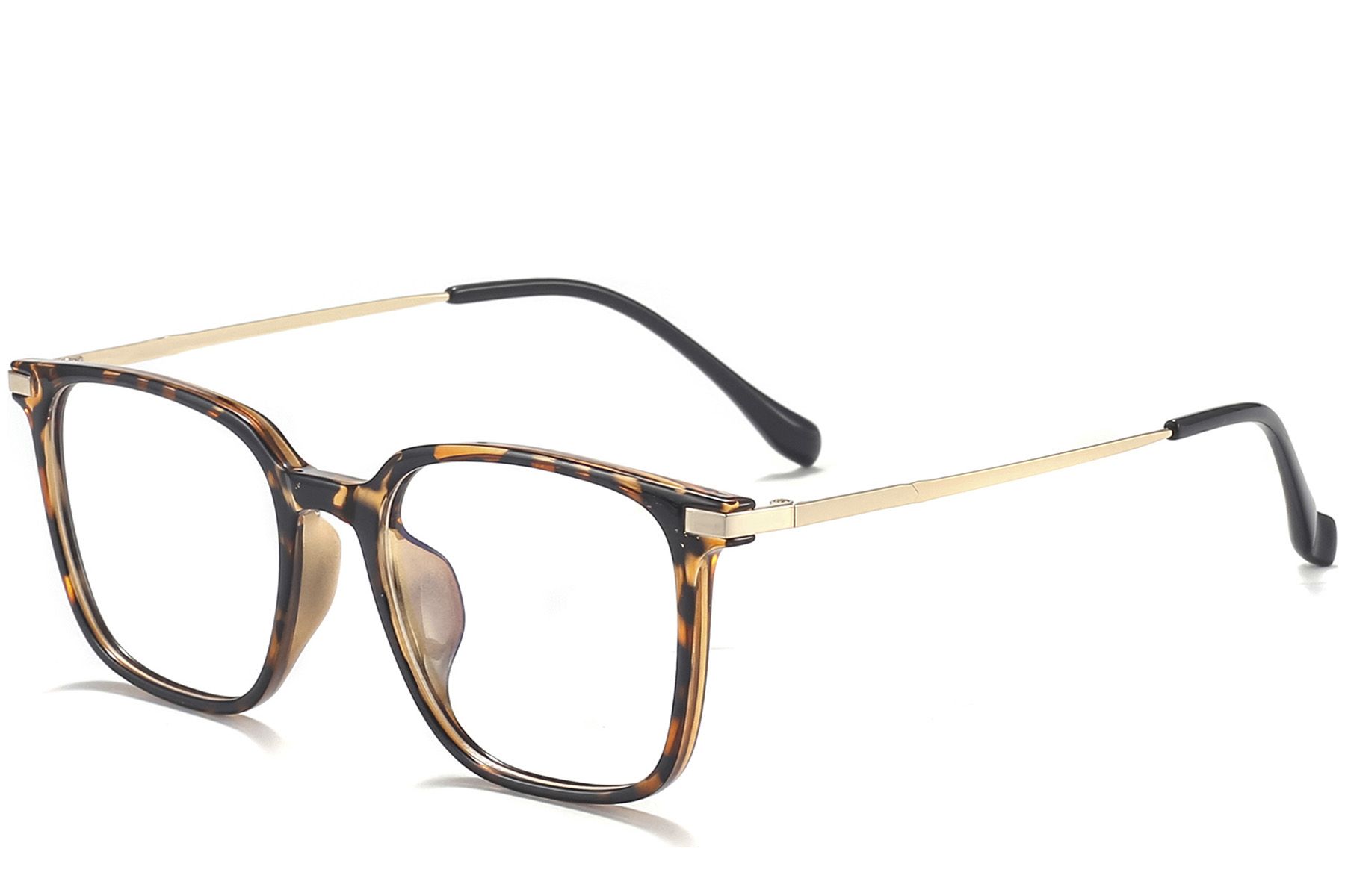 Rectangular Tortoiseshell Titanium Glasses #BS0218-0256