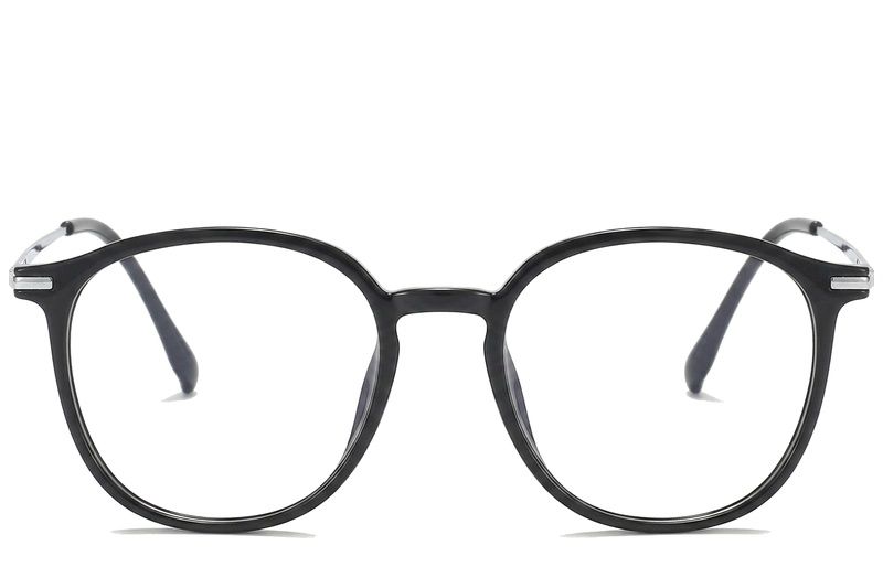 Oval Black Titanium Glasses #BS0218-0257