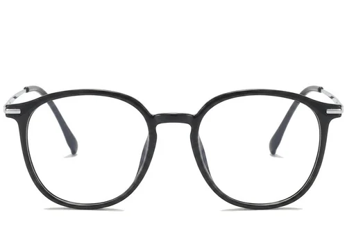 Lunettes ovales en titane noir #BS0218-0257