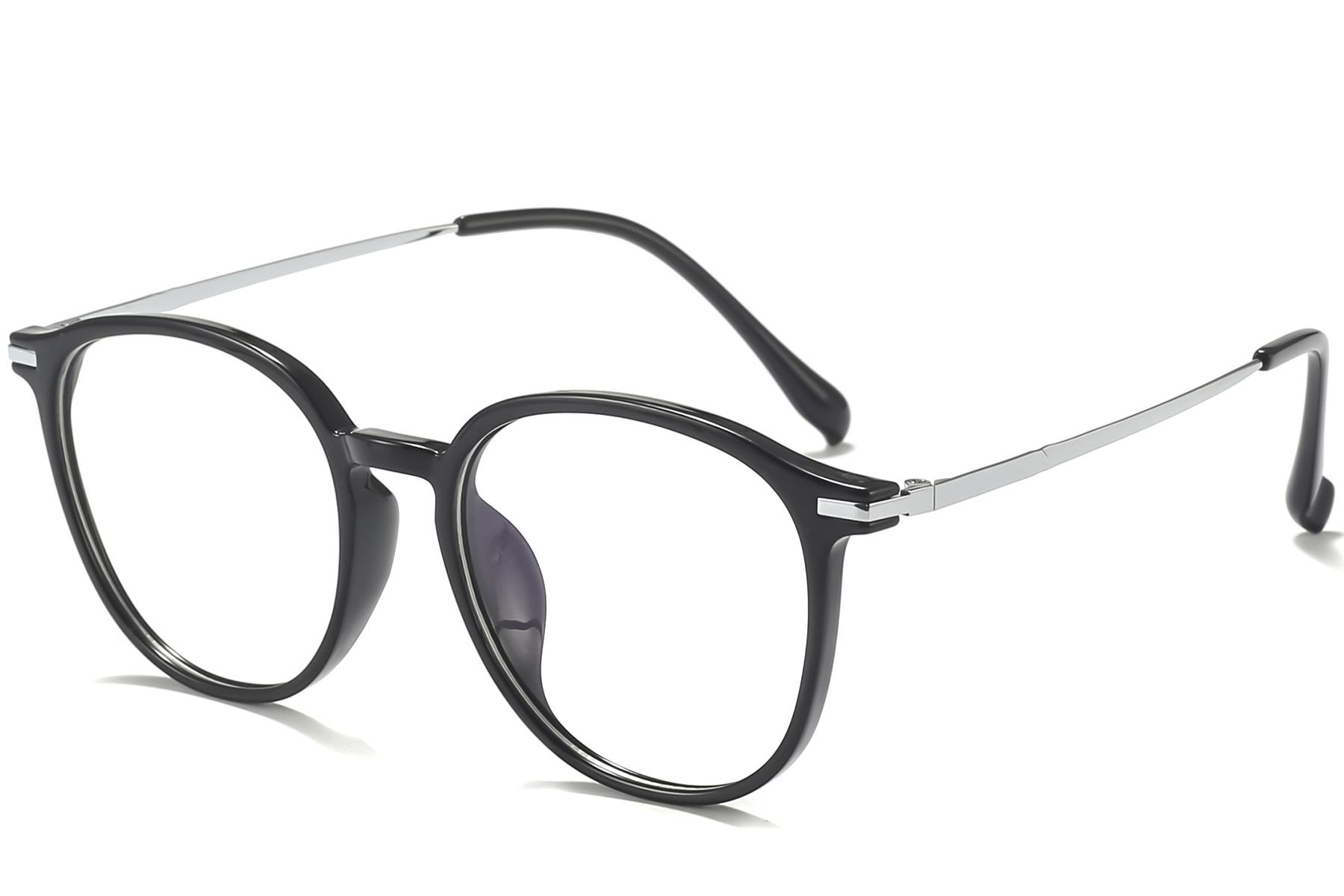 Oval Black Titanium Glasses #BS0218-0257
