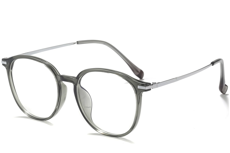 Gafas ovaladas de titanio verde #BS0218-0259