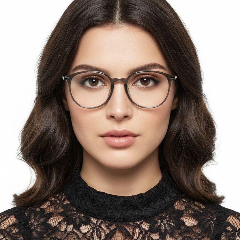 Oval Green Titanium Glasses #BS0218-0259