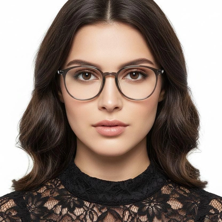 Gafas ovaladas de titanio verde #BS0218-0259