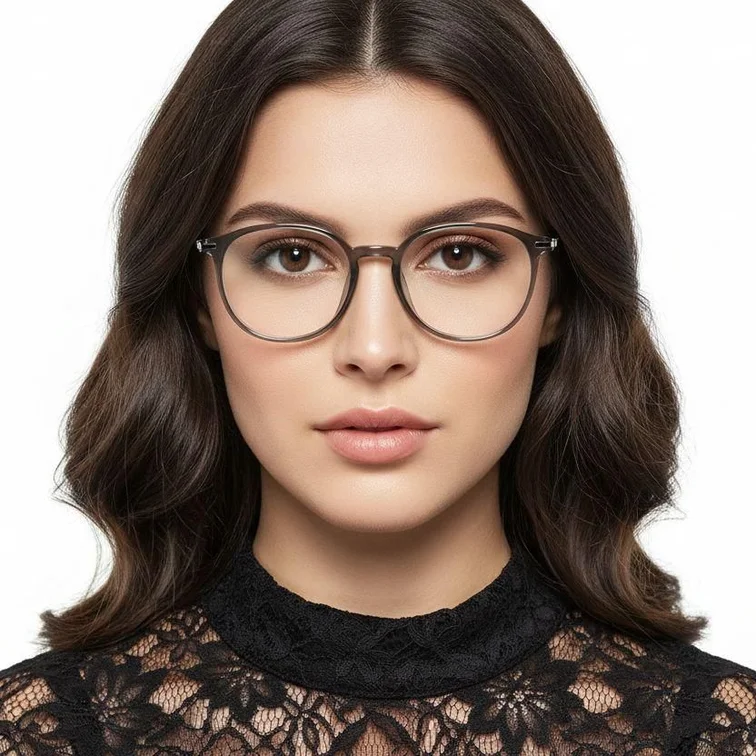 Oval Green Titanium Glasses #BS0218-0259