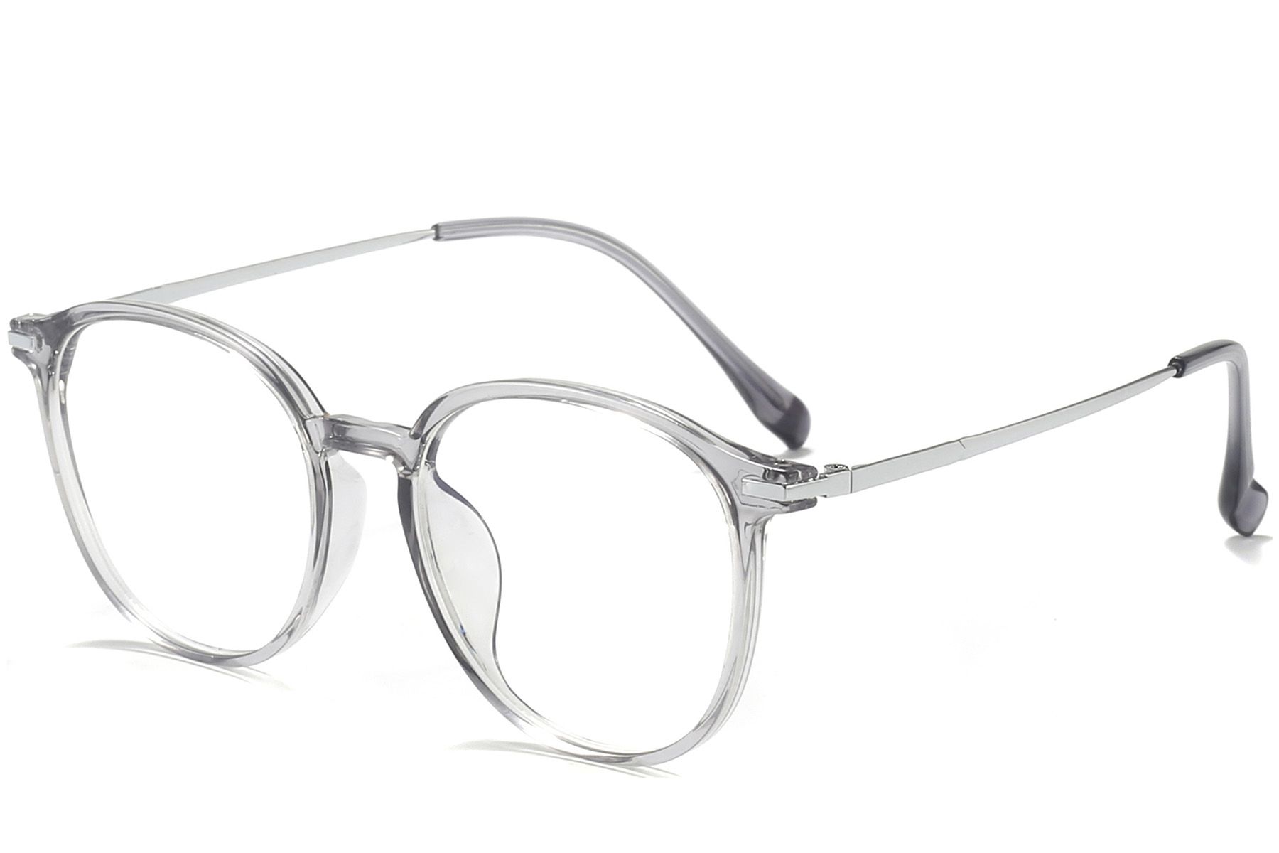 Oval Grey Titanium Glasses #BS0218-0260