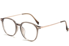 Oval Brown Titanium Glasses #BS0218-0261