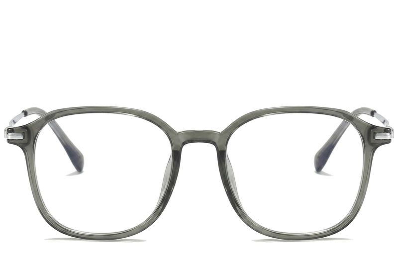 Occhiali rettangolari in titanio grigio #BS0218-0266
