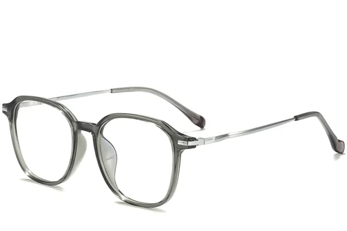 Lunettes rectangulaires en titane gris #BS0218-0266