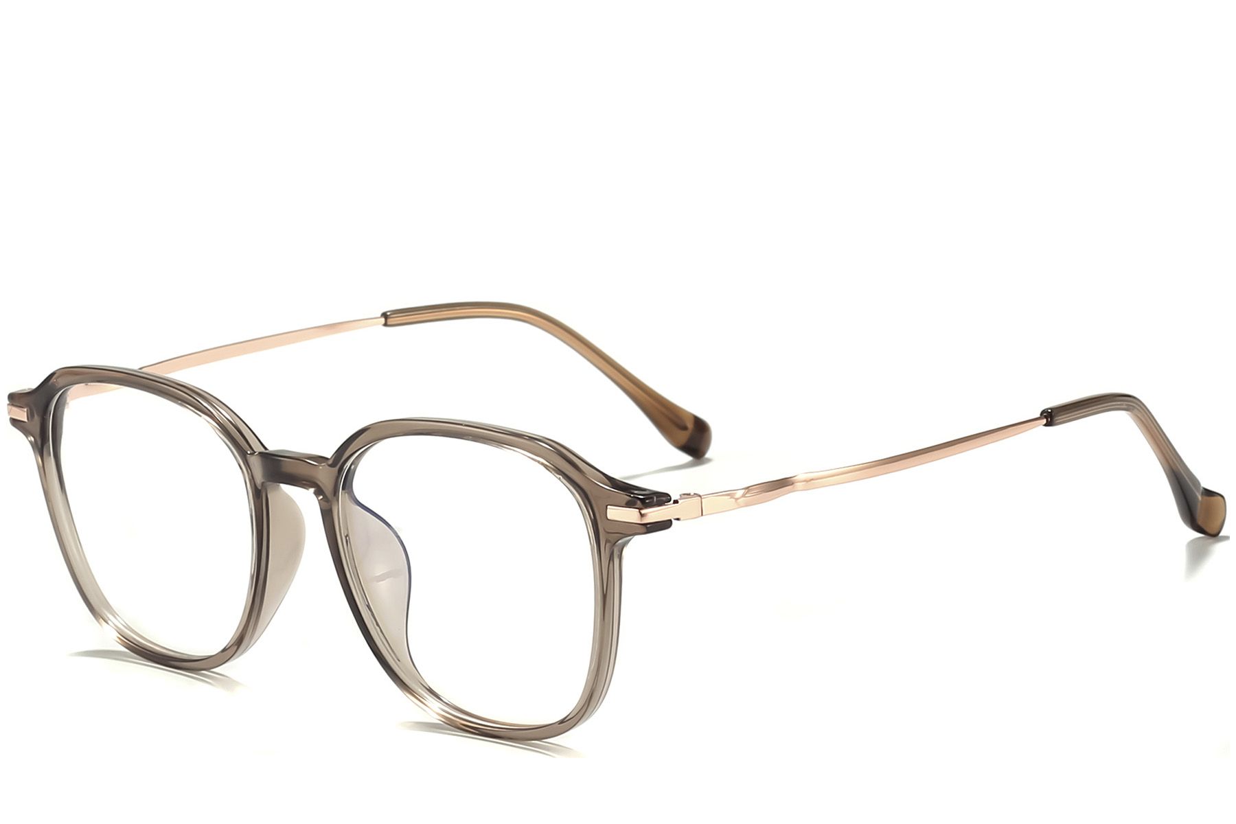 Rectangular Brown Titanium Glasses #BS0218-0268